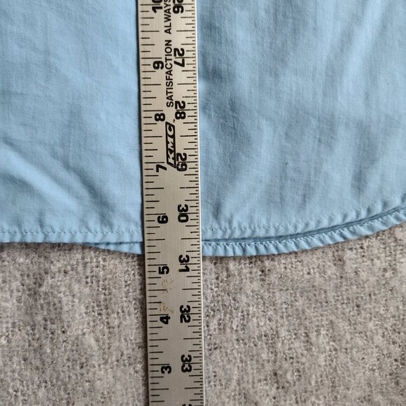 Vintage Columbia PFG Shirt Size Lar Blue Nylon Fishing Sun Protection UV Shield - Picture 10 of 12